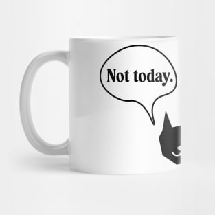 Not Today Black Cat Minimalistic Mug